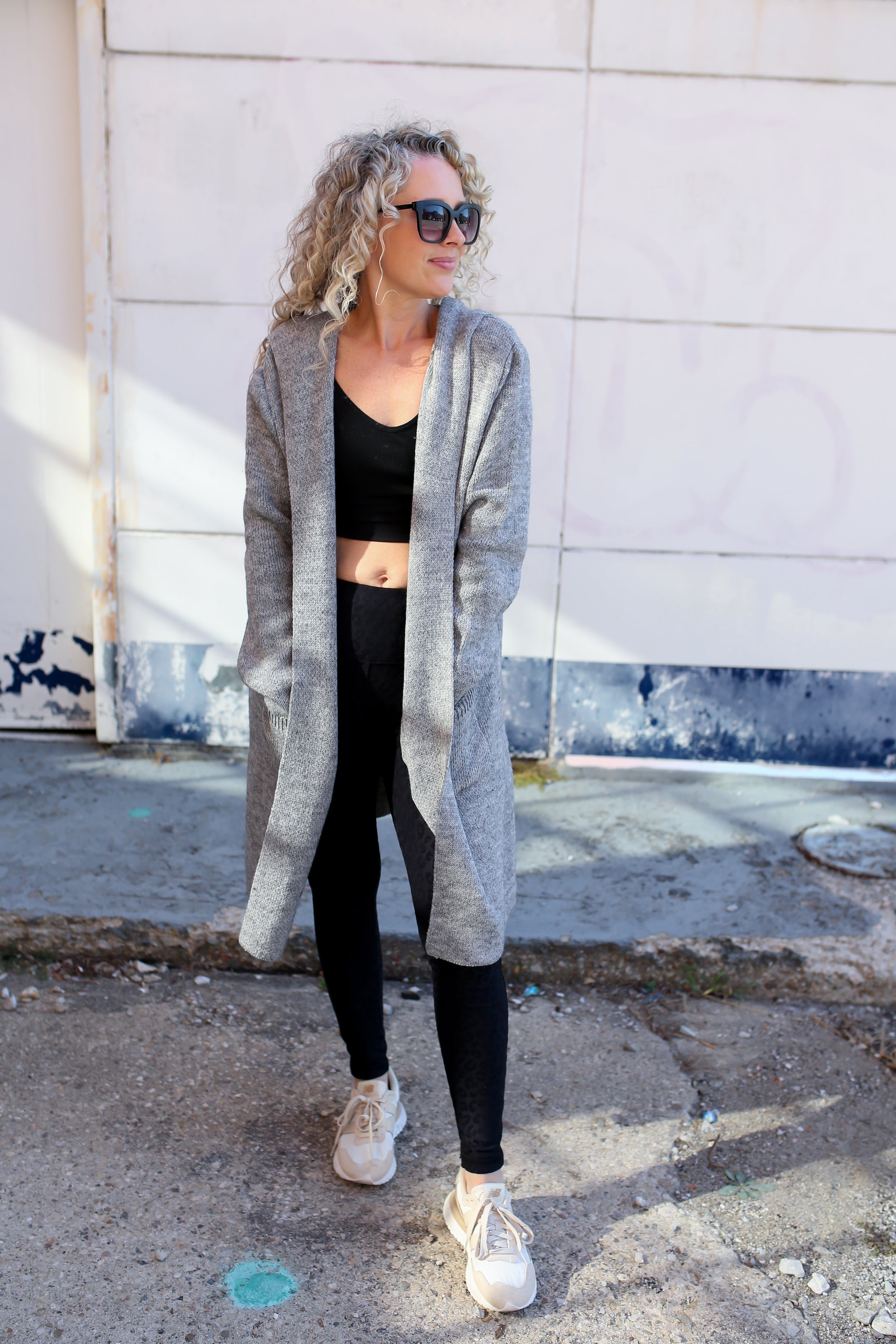 Frankie Cardigan Heather Grey – The Girls In Grey