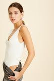 Raleigh Ribbed Bodysuit Ivory