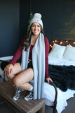 Grey Acrylic Scarf
