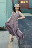 Josie Satin Maxi Smoked Plum