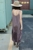 Josie Satin Maxi Smoked Plum