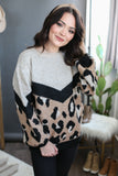 Brynn Leopard Chevron Sweater