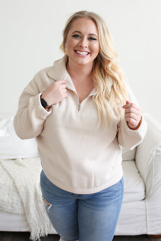 Caroline Fleece Pullover Natural