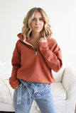 Caroline Fleece Pullover Copper