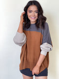Riley Sweater Charcoal/Rust