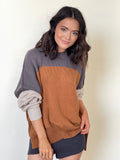 Riley Sweater Charcoal/Rust