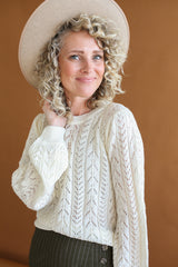 Audra Crochet Sweater Cream