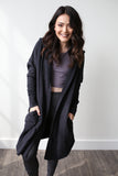 Harper Hoodie Cardigan Black