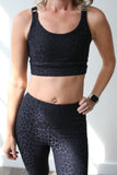 Tatum Leopard Sports Bra Black